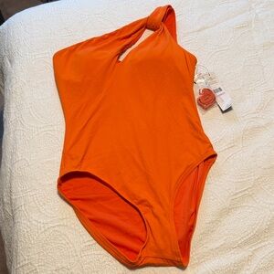 NWT Orange One-Shoulder Swimsuit